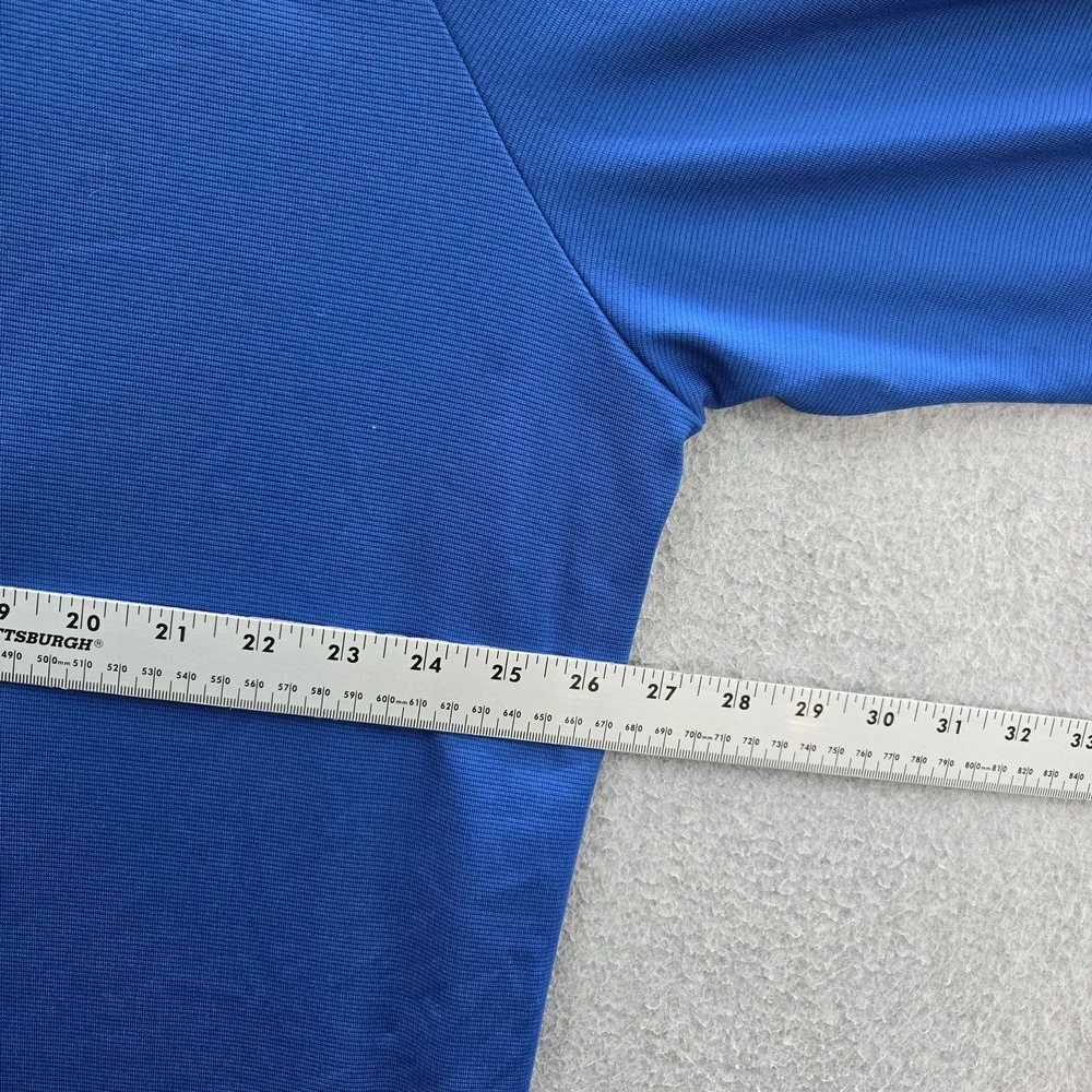 Adidas Men Activewear Top 2XL Blue Quarter Zip Long Sleeve‎